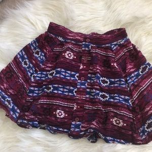 Aztec Print Mini Skirt